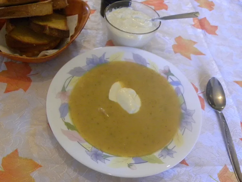 Fish soup with trahanas and Greek yoghurt image