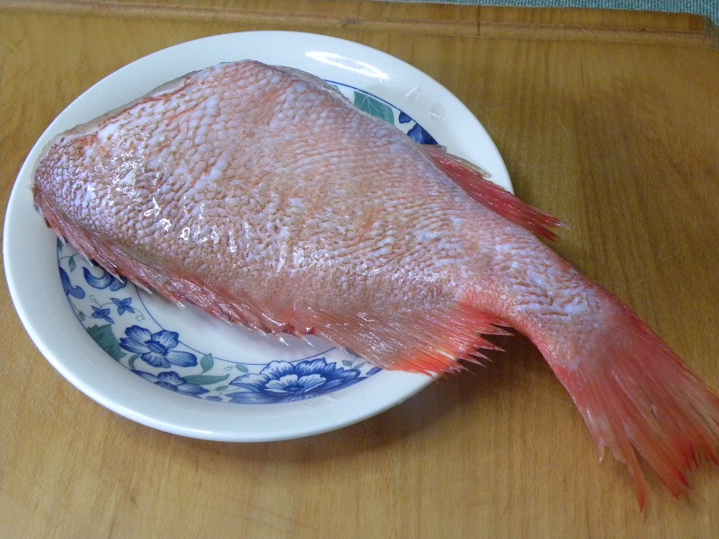 redfish scaled and cleaned image