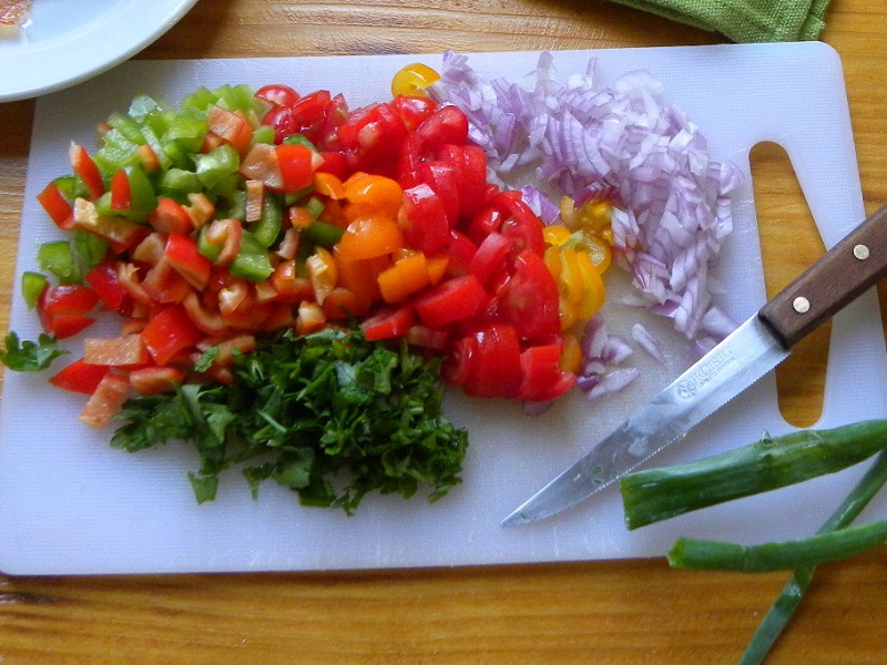 Chopped vegetables image