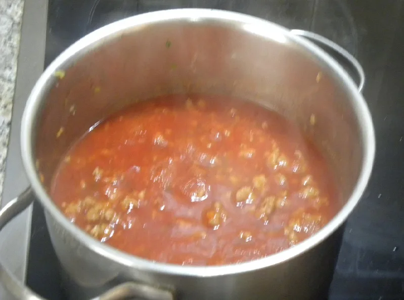 Chicken meat sauce image