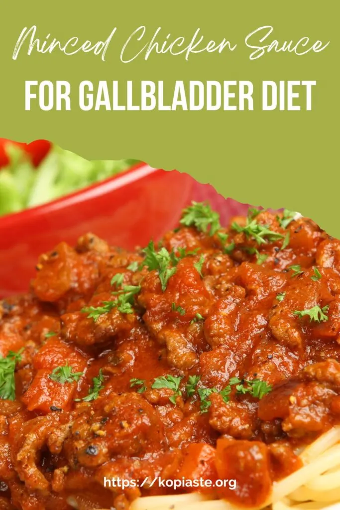 Collage Minced Chicken Sauce for Gallbladder Diet image