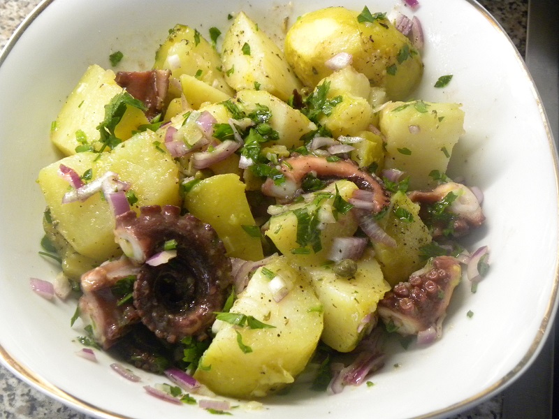 Potato and Octopus salad image