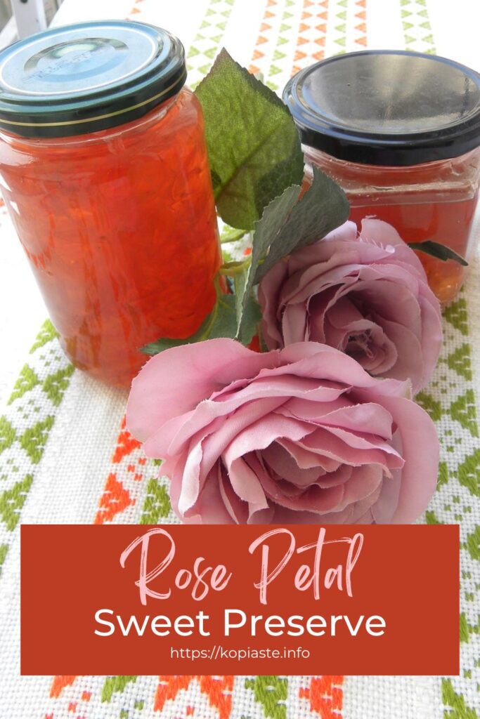 Collage Rose Petal Sweet Preserve with real roses image