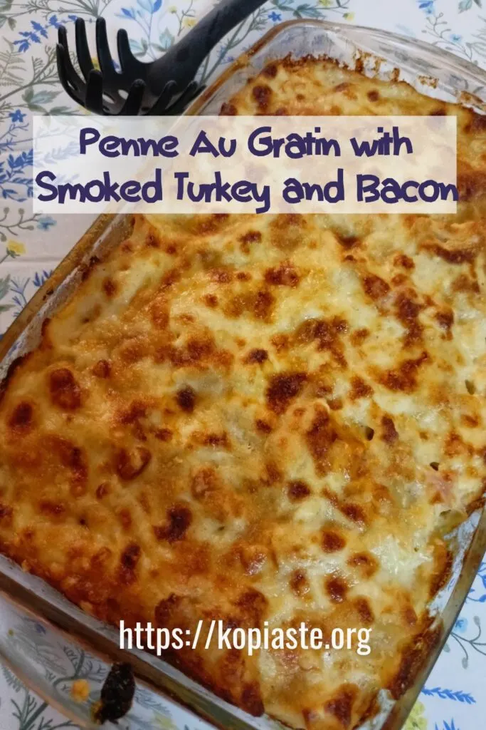 Collage Penne Au Gratin with Smoked Turkey and Bacon image