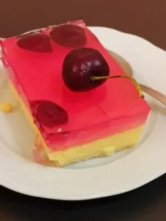 Old fashioned Fridge dessert with Cream and Jelly image