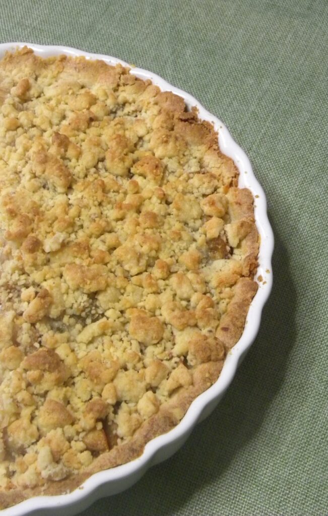 Apple Tart Crumble with mixed Nuts Crumble after baking picture