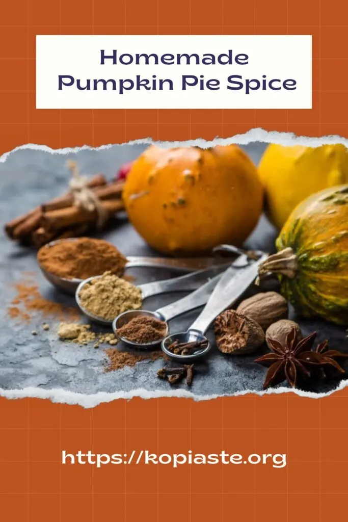 Collage Homemade Pumpkin Pie Spice image