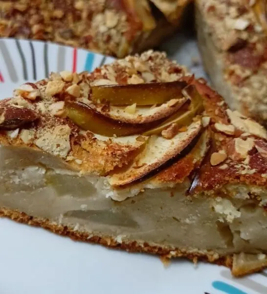 Greek Almond Apple Cake Milopita with Greek Yoghurt