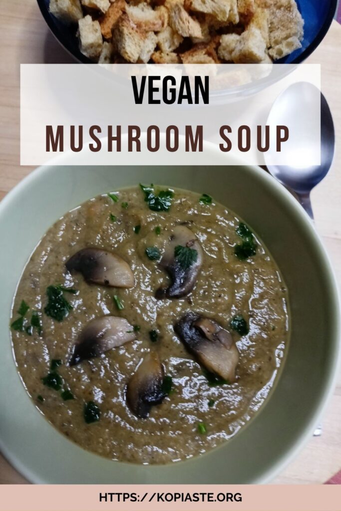 Collage Vegan Mushroom Soup image