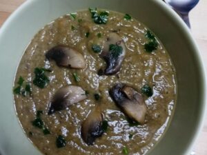 Vegan mushroom soup photo