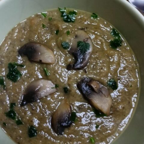 Vegan mushroom soup photo