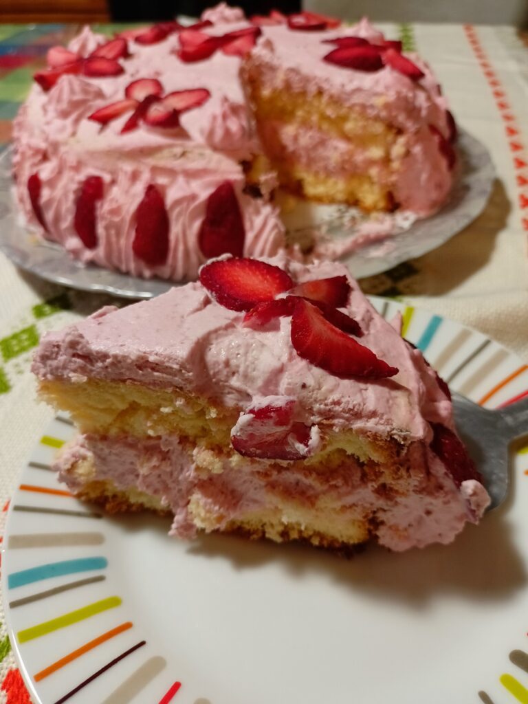 Cake with Strawberry Cream image