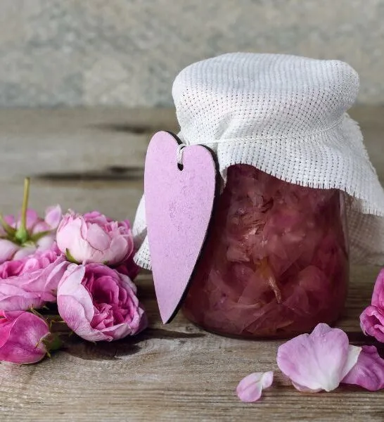 Homemade Rose Petal Jam with Natural Apple Pectin