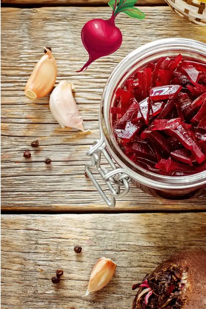 Pickled beets with ingredients image