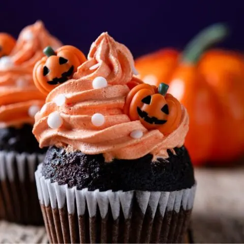 Chocolate cupcake with vegal frosting image