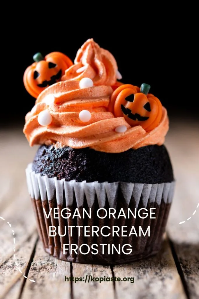 Collage orange frosting and decorations image