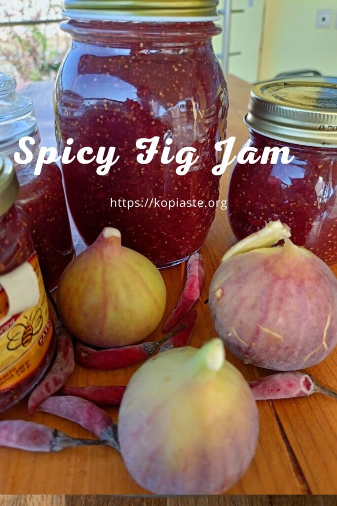 collage Spicy Fig Jam with apples and chilli image
