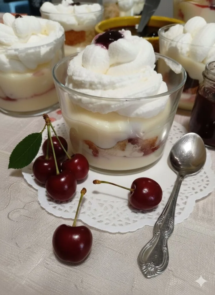 Trifle in a glass with fresh sour cherries image.jpg