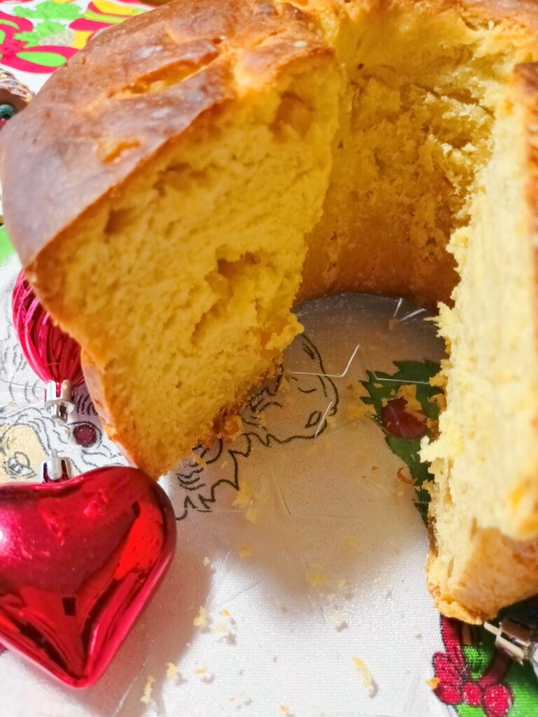 Panettone showing the texture of the bread image