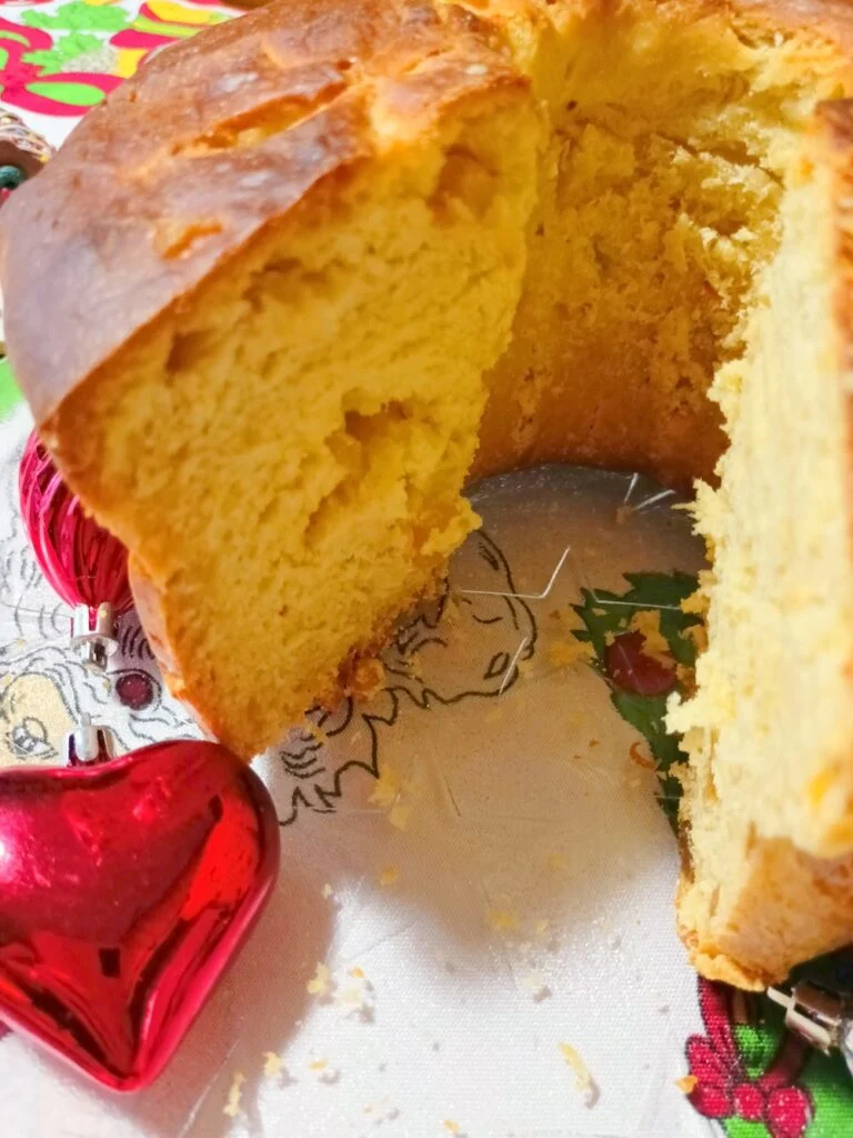 Panettone showing the texture of the bread image