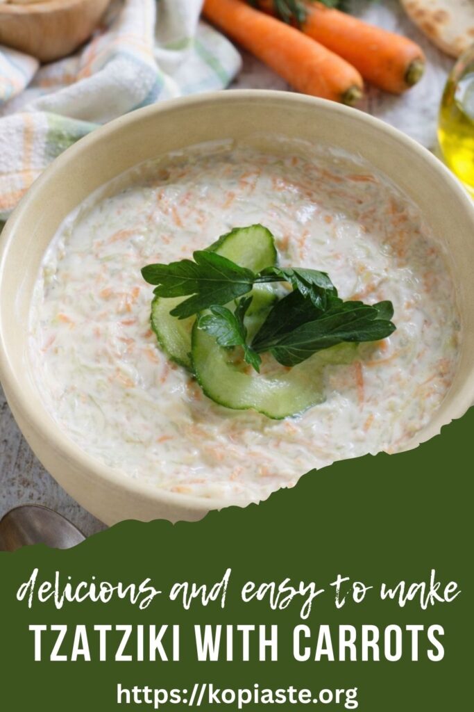 Collage tzatziki with carrots image