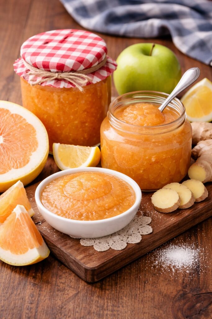Pomelo Marmalade in a jar photo