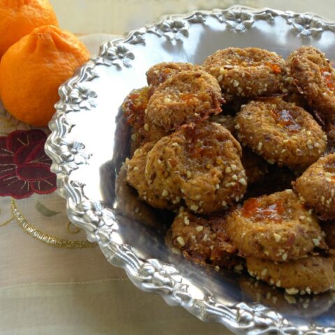 Vegan mandarin thumbprint cookies image