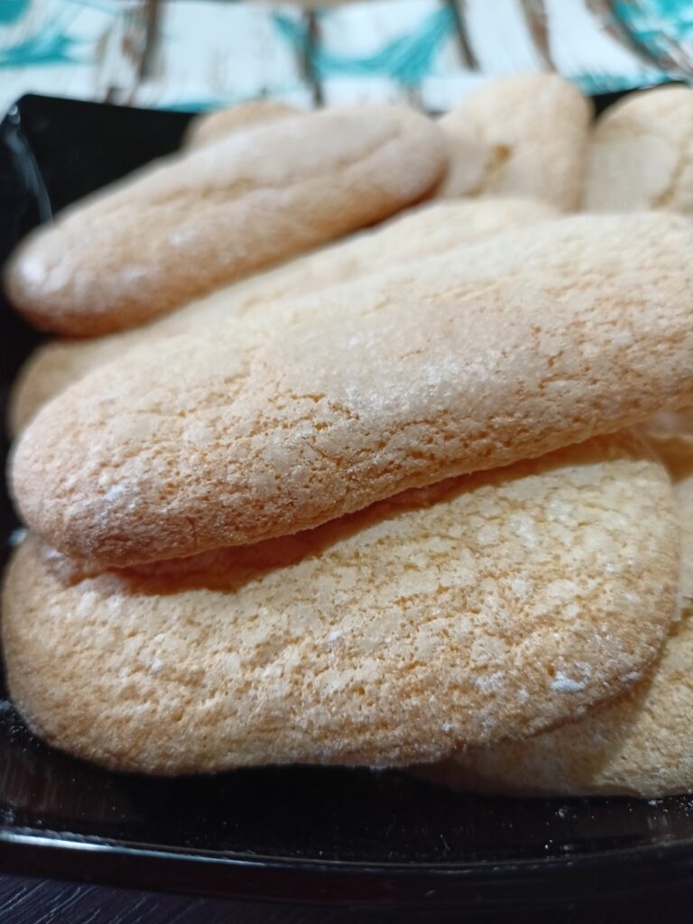 closeup of ladyfingers or Savoyard cookies image