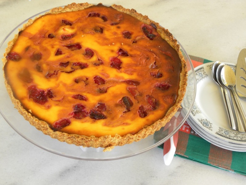 Strawberry and anthotyro tart image