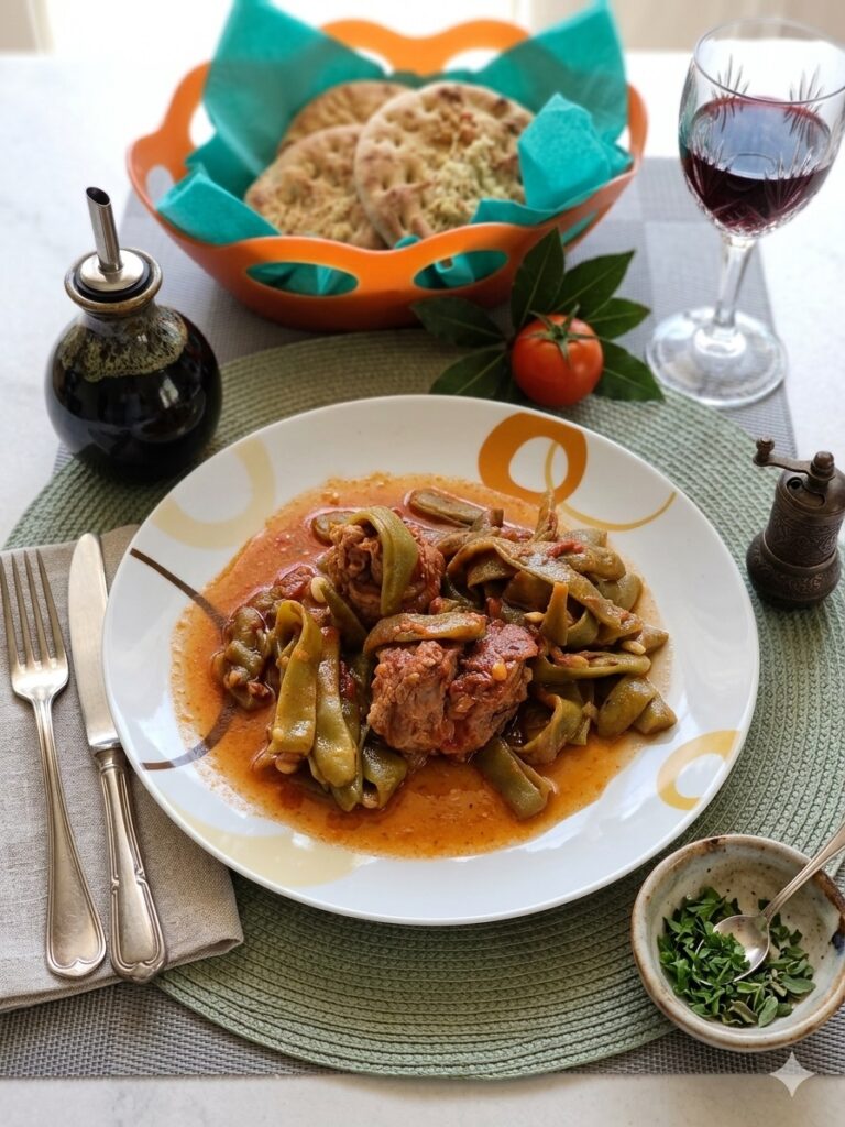 Greek Lamb with green beans image
