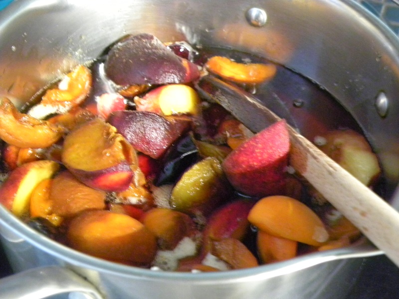 stone fruit ready to make the chutney inage