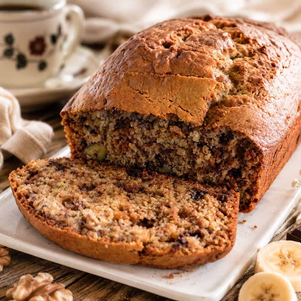 Moist banana bread with Greek yoghurt picture