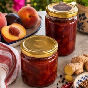 New stone fruit ready to make the chutney image