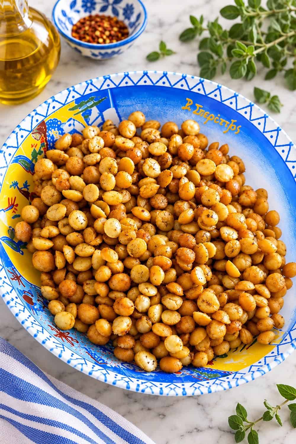 Mediterranean Spiced Chickpeas in Ceramic Bowl image